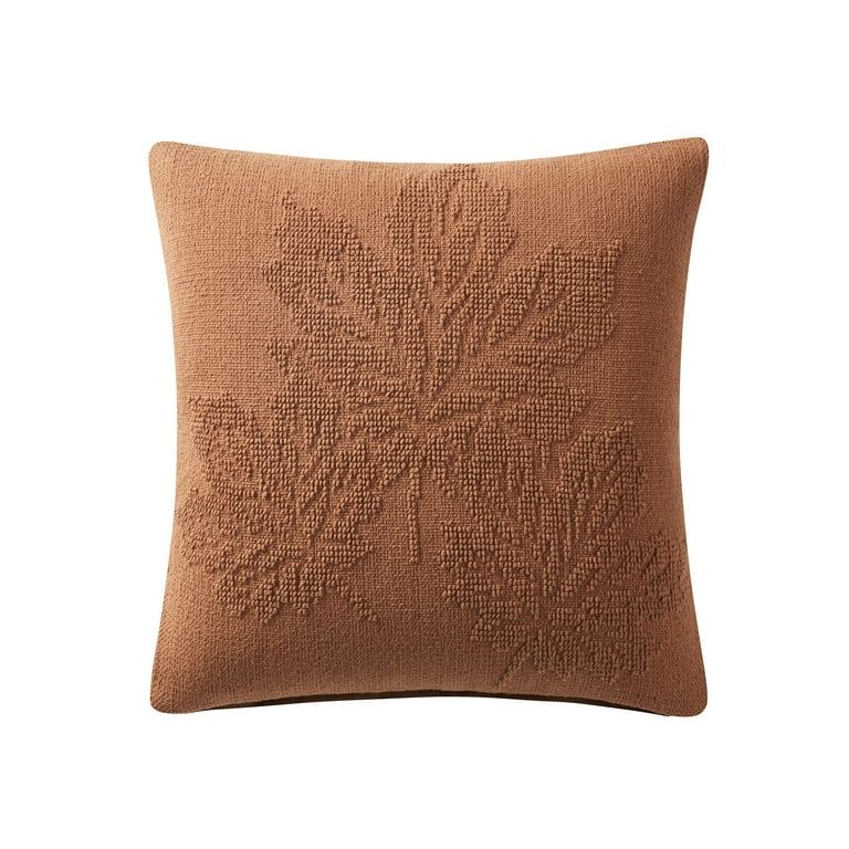 My Texas House 20" x 20" Jill Ginger Spice Needlepoint Leaf Decorative Pillow Cover | Walmart (US)