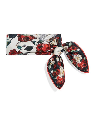 Dolce & Gabbana - Floral-print Silk-twill Scarf - Ivory | NET-A-PORTER (US)