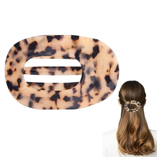 Flat Claw Clips for Women, Flat Hair Clips - Strong Grip, Bendable Teeth, Comfortable Curved Design for Thick Thin Hair, Medium | Amazon (US)