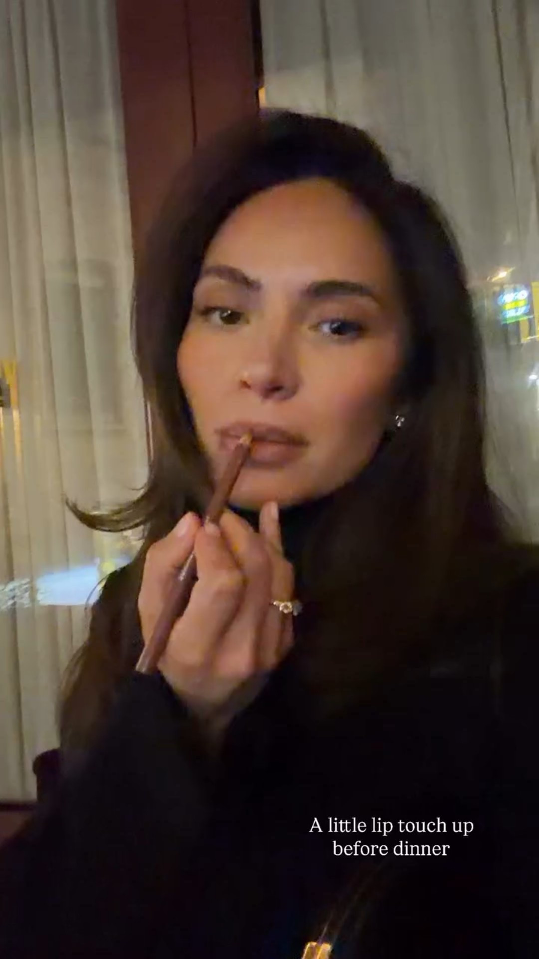 A little lip touch up before dinnerr

#LTKBeauty