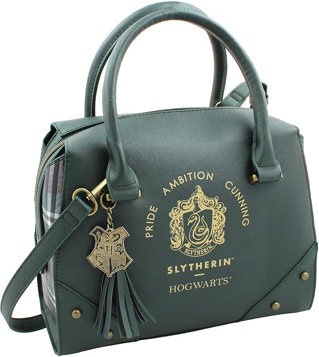 Harry Potter Purse Designer Handbag Hogwarts Houses Womens Top Handle Shoulder Satchel Bag Slythe... | Amazon (US)