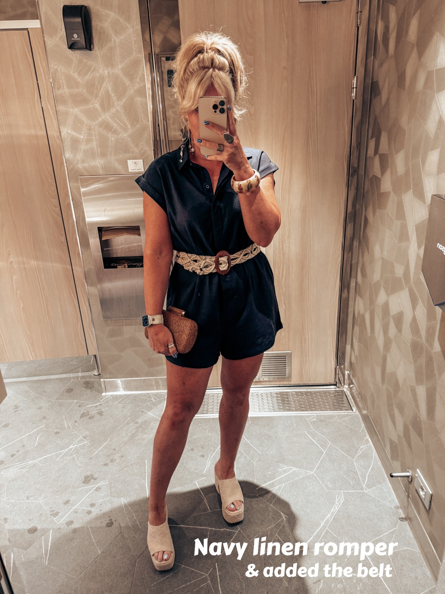 My outfit for dinner 
Navy linen romper - M
Belt - M
Sandals - M 


#LTKOver40 #LTKShoeCrush #LTKStyleTip