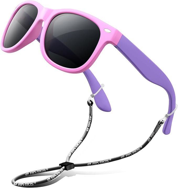 RIVBOS Kids Sunglasses Polarized UV Protection Flexible Rubber Glasses Shades with Strap for Boys... | Amazon (US)