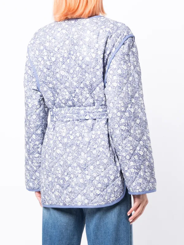 floral-print quilted jacket | Farfetch Global