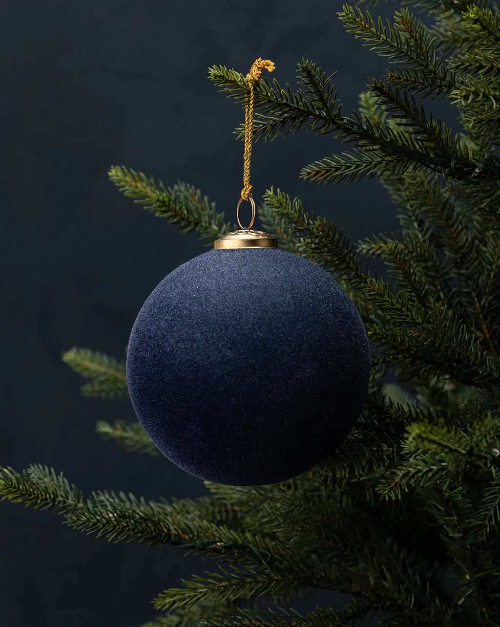 5" Navy Glass Ornament | McGee & Co.