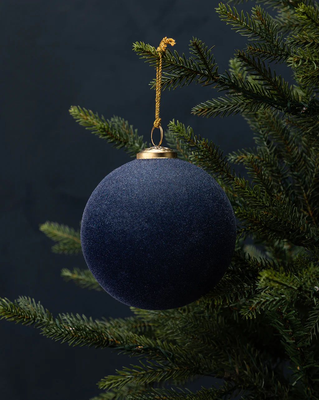 5" Navy Glass Ornament | McGee & Co.