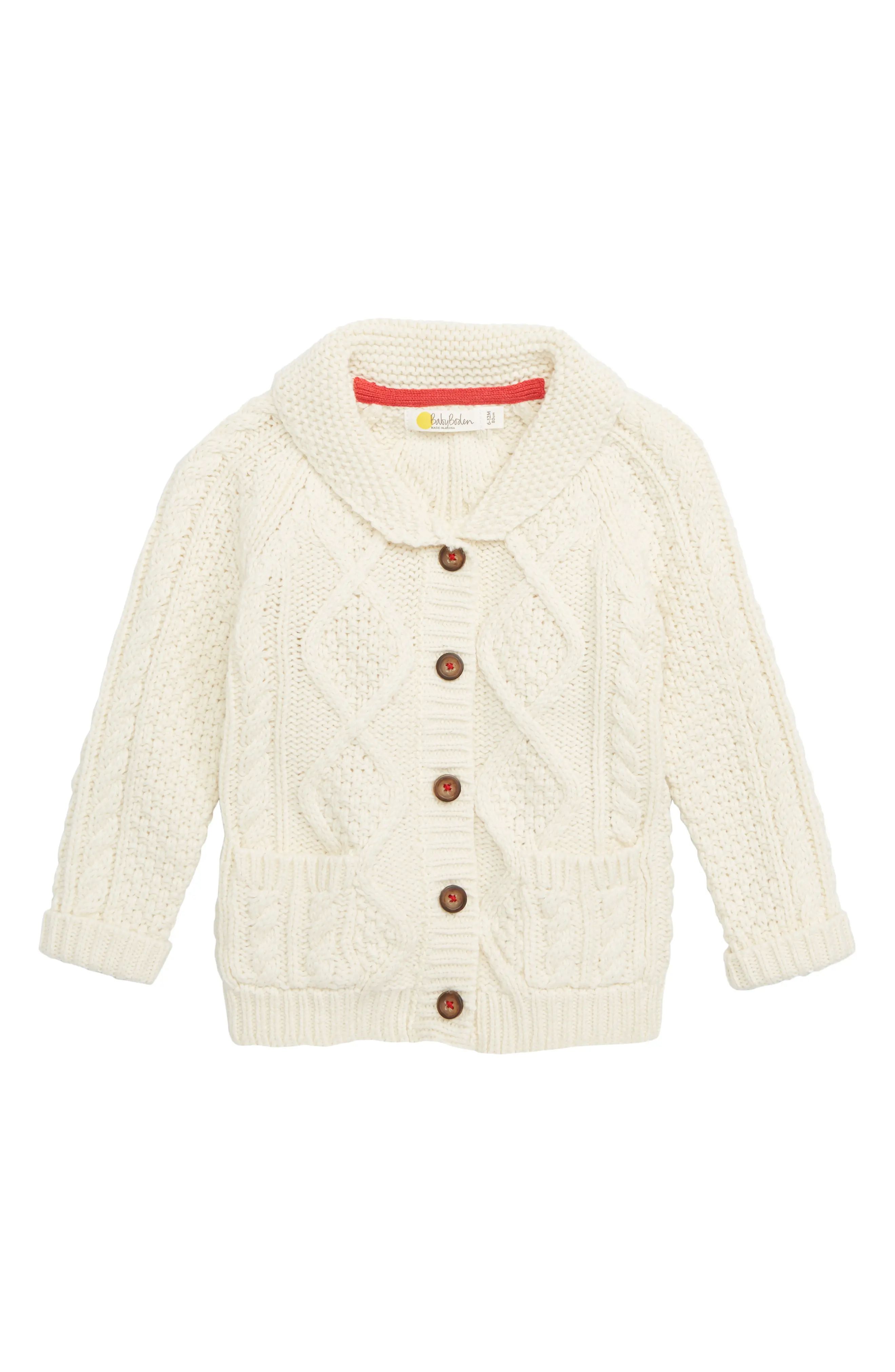 Mini Boden Cable Knit Cardigan (Baby Boys & Toddler Boys) | Nordstrom