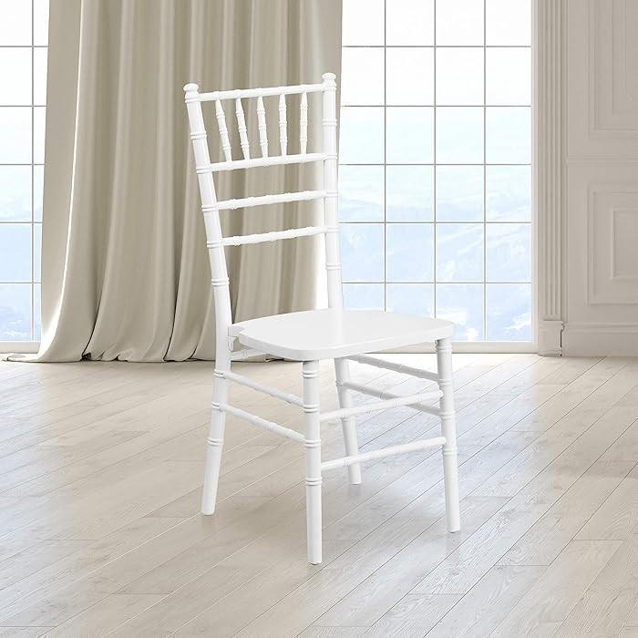 EMMA + OLIVER White Wood Chiavari Chair | Amazon (US)