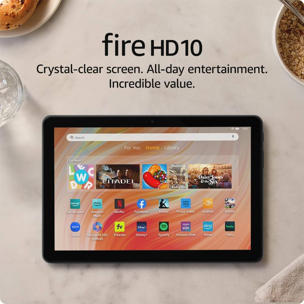 Amazon Fire HD 10 tablet, built for relaxation, 10.1" vibrant Full HD screen, octa-core processor... | Amazon (US)