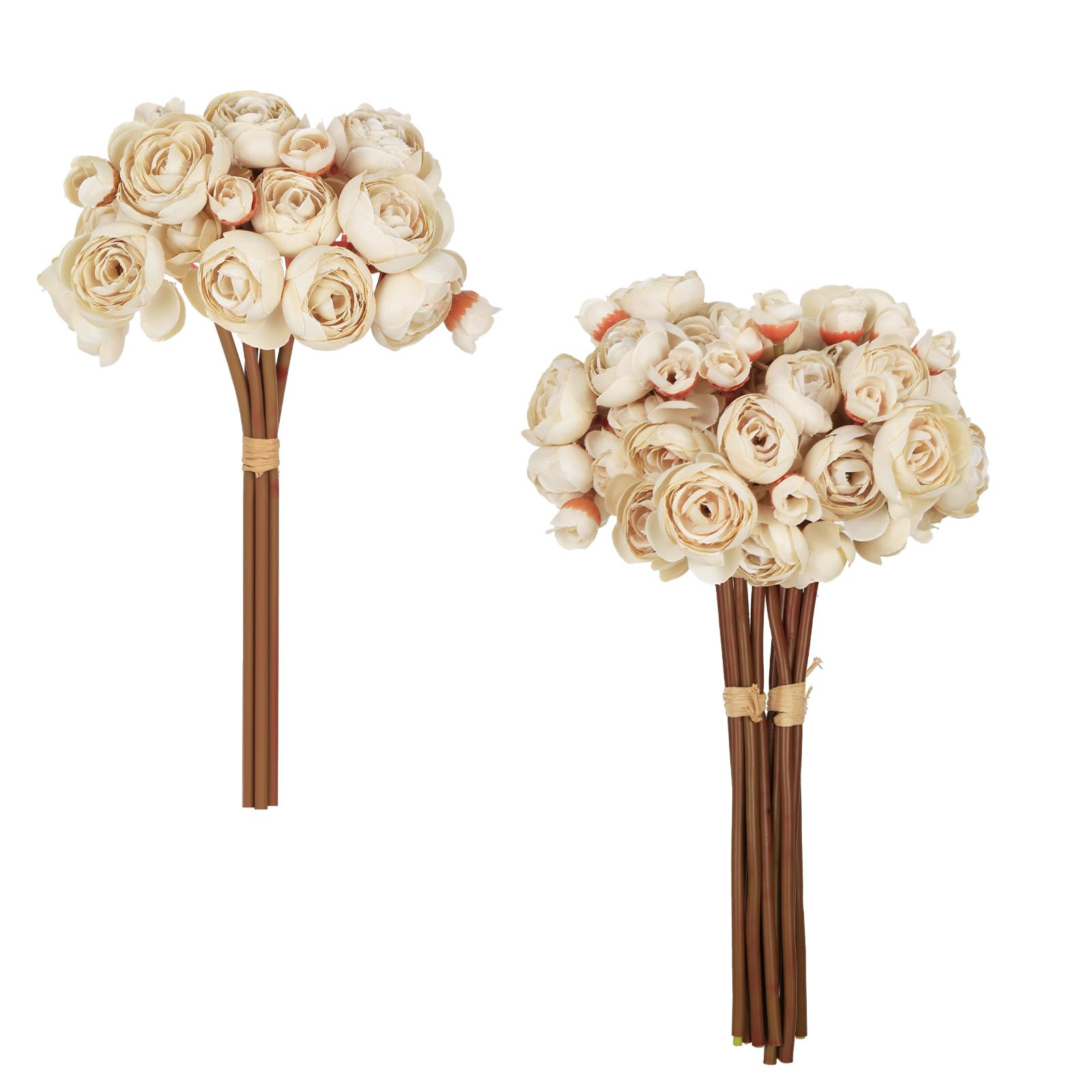 IPOPU Ranunculus Artificial Flowers 2Bouquets Silk Flowers with Stems 12PCS Mini Fake Flowers for... | Amazon (US)