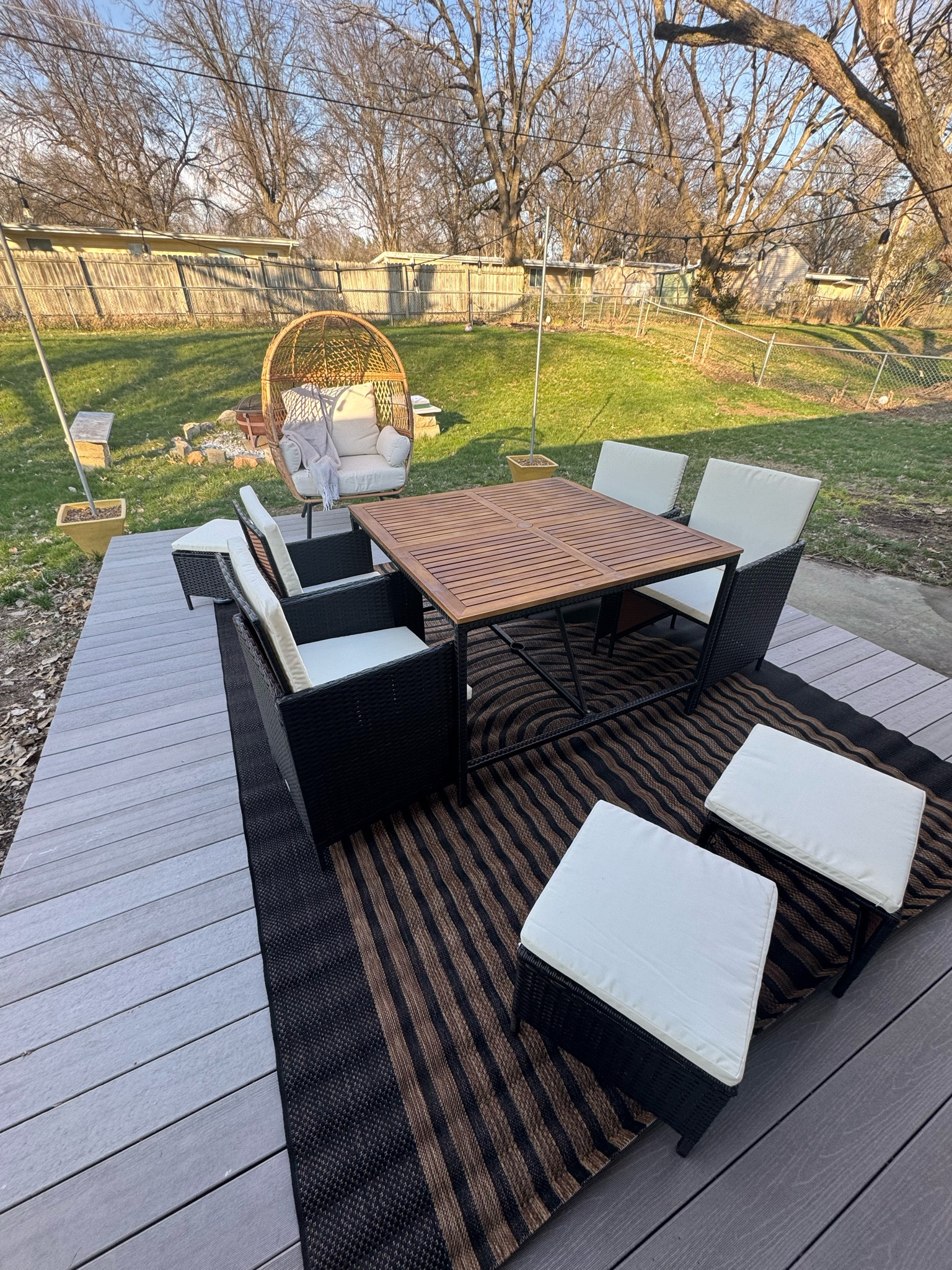 New rug and patio table to kick off a new year of spring…warm weather, where are you?!

Snagging a new decorative egg chair pillow tomorrow. Plus, I want some cute decor on the table…thinking flowers for sure! 


Patio
Patio style
Patio set
Patio rug
Outdoor living 
Outdoor set
Egg chair
Target finds
Walmart home finds
Walmart patio
Home finds


#LTKhome #LTKparties #LTKSeasonal
