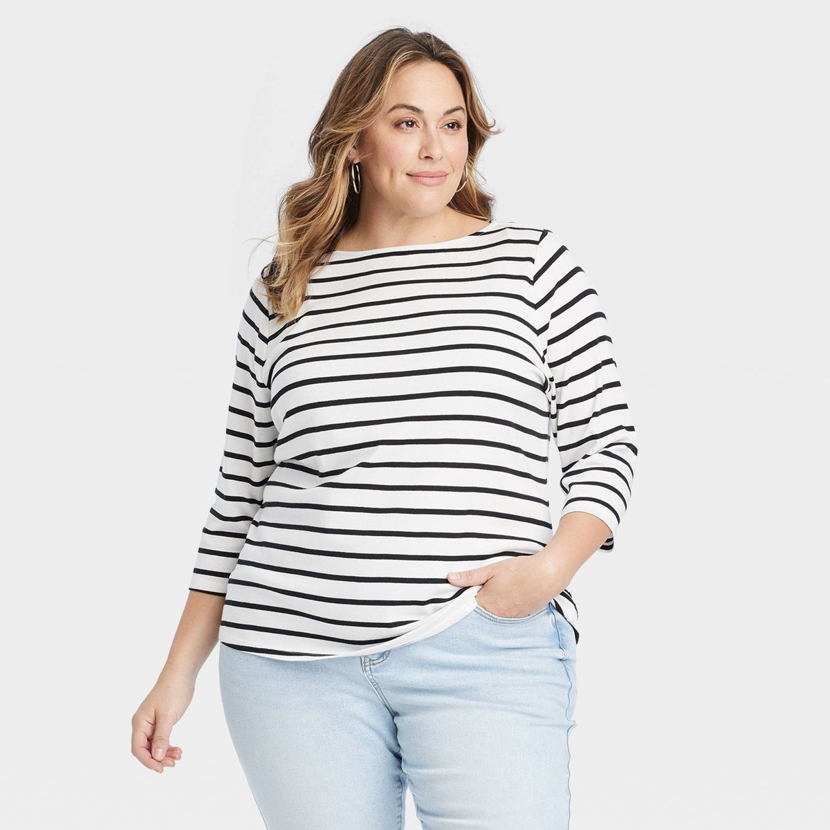 Women's Slim Fit 3/4 Sleeve T-Shirt - Ava & Viv™ | Target