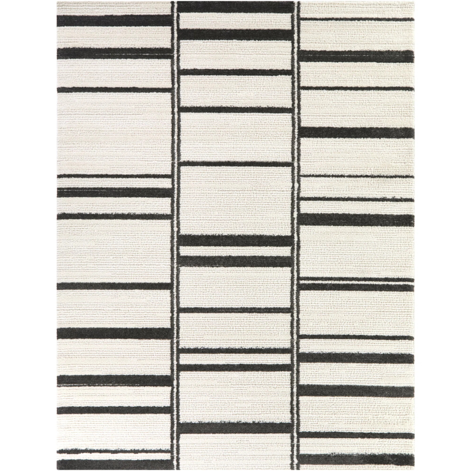 Edin Cream Striped Transitional Area Rug | Wayfair North America