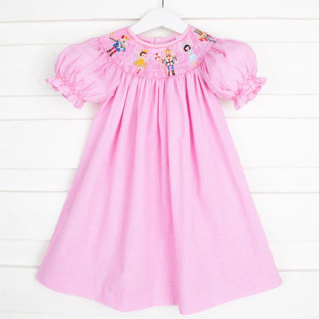 Nutcracker Ballet Smocked Dress Pink Gingham | Classic Whimsy