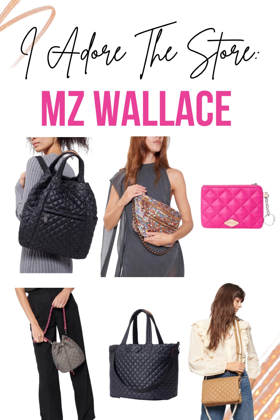 MZ Wallace IATS

Spangle Sequin Crosby Crossbody Sling Bag

Black Large Metro Tote Deluxe

Ash Crosby Drawstring Bucket Bag

Caramel Large Crosby Pippa

Bright Fuchsia Flat Metro Key Pouch

Black Metro Convertible Backpack

#LTKFind #LTKSeasonal #LTKitbag
