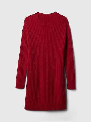 CashSoft Cable-Knit Mini Sweater Dress | Gap (US)