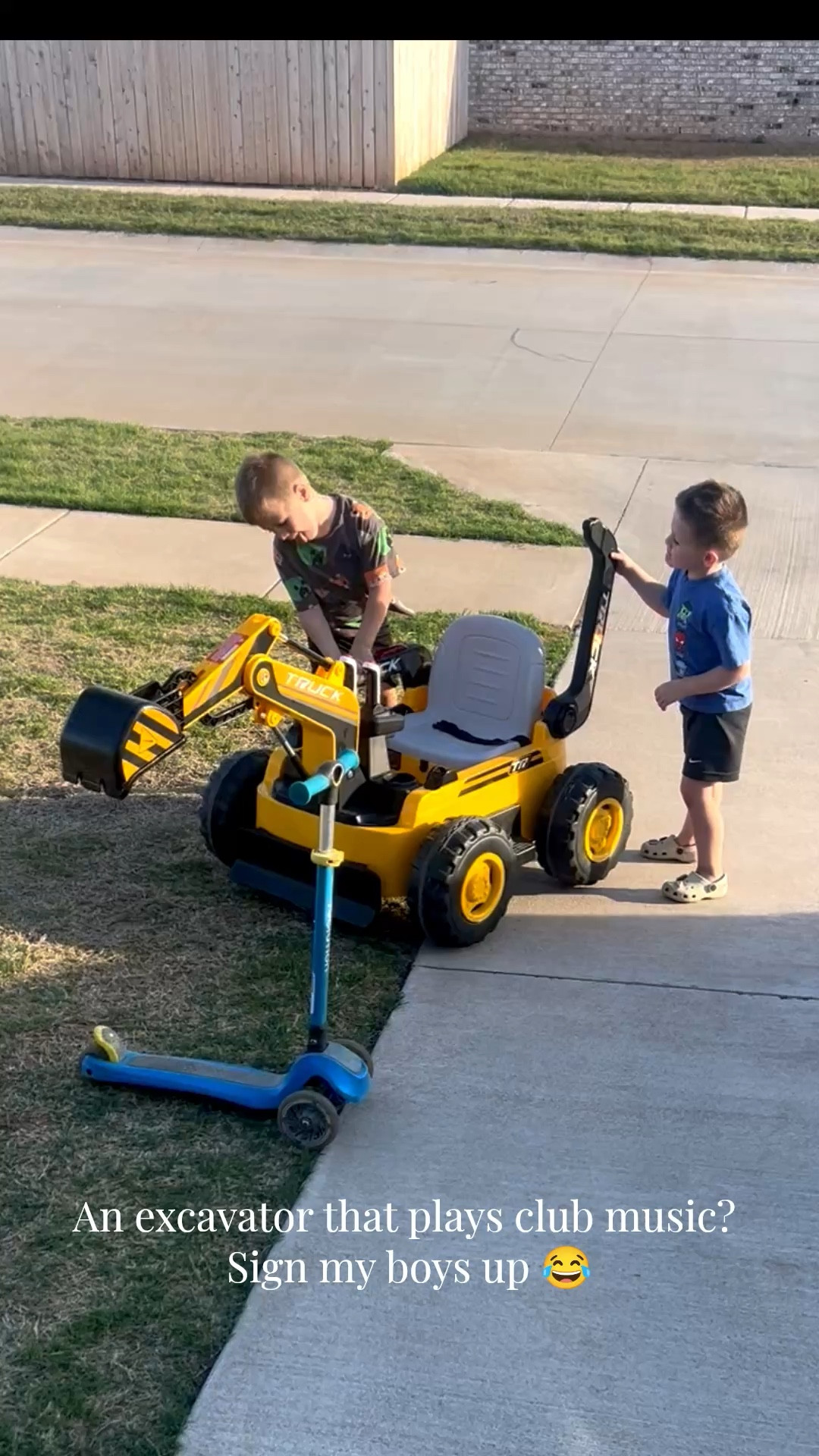 My boys love this ride on excavator that plays great dancing music 😂

#LTKmomlife #LTKKids #LTKSaleAlert