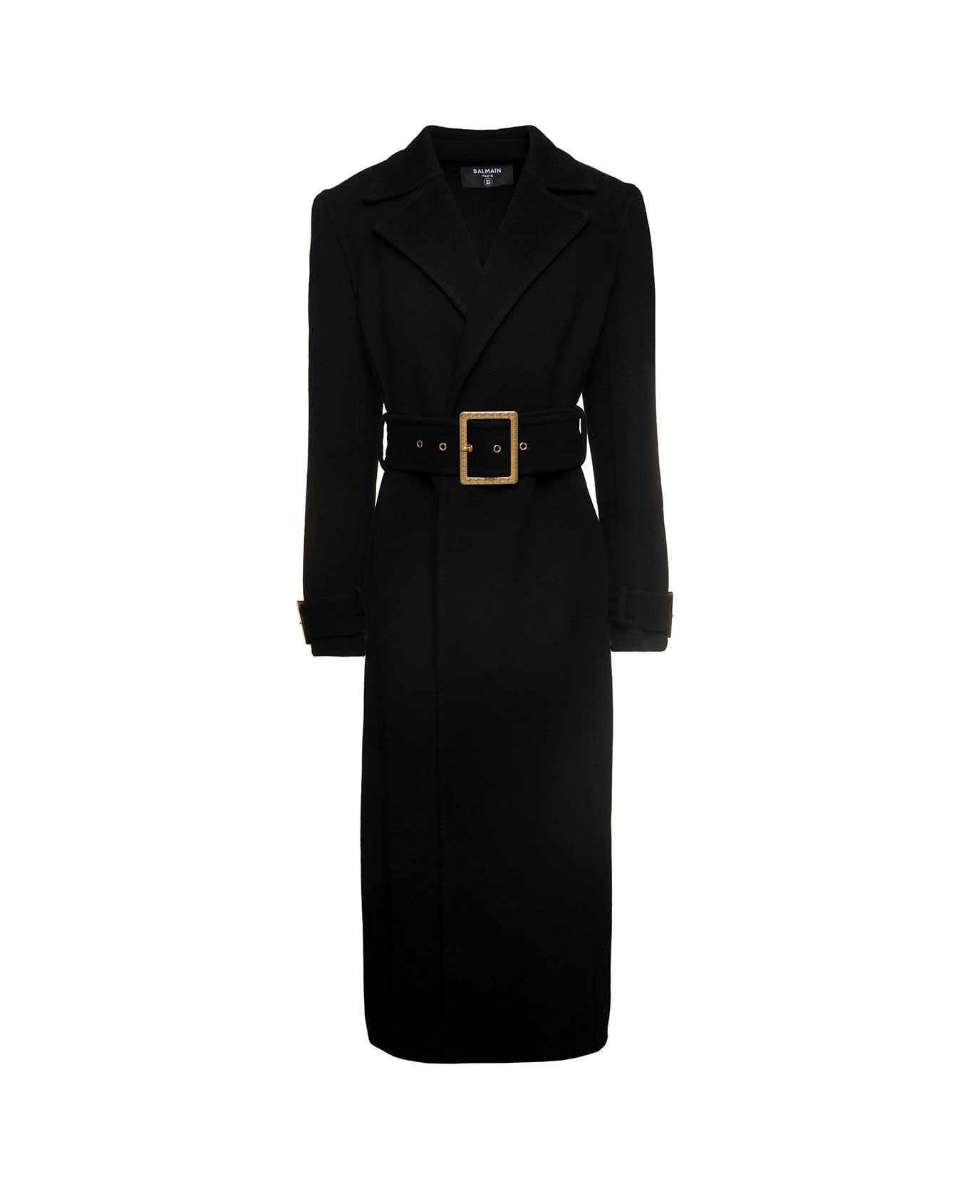 Long Maxi Belted Coat With Branded Buckle In Wool And Cashmere Woman | Italist.com US