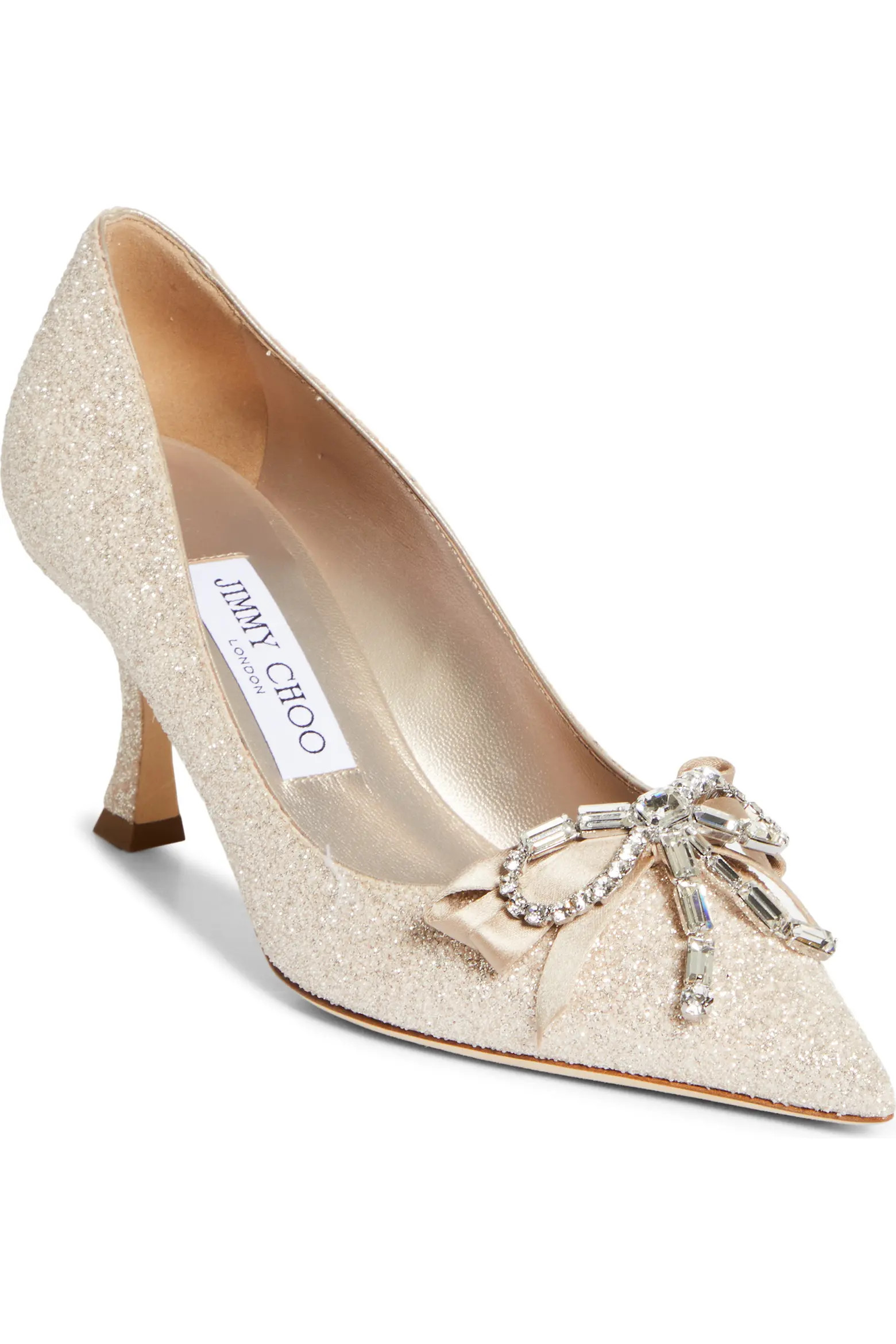 Auria Crystal Bow Glitter Pump (Women) | Nordstrom | Nordstrom