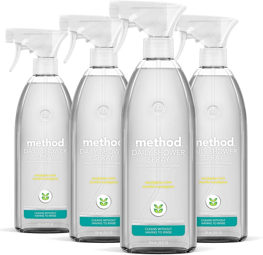 method Daily Shower Cleaner Spray, Eucalyptus Mint Scent, 28 fl oz, 4 Pack | Amazon (US)
