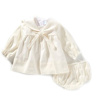 Edgehill Collection x Kristin Ellen Hockman Baby Girls 3-24 Months Astrid Linen Sailor Dress | Di... | Dillard's