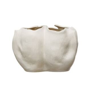 13" Natural Modern Organically Shaped Stoneware Planter | Michaels | Michaels Stores