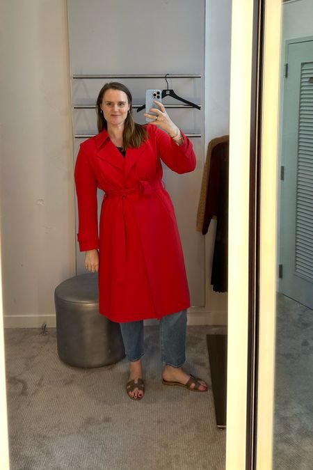 I’m not a red gal but this Trench Coat is sort of great. It also comes in classic colors like black, navy, white and a beautiful brown. I am in size XL but I think I’d size up to XXL for a bit more room in the arms  

#LTKmidsize #LTKplussize