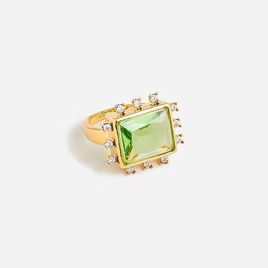 Square crystal cocktail ring | J.Crew US