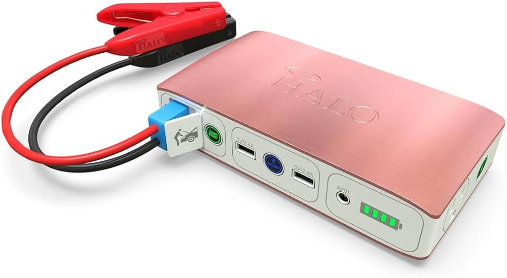 Amazon.com: HALO Bolt 58830 mWh Portable Phone Laptop Charger Car Jump Starter with AC Outlet and... | Amazon (US)