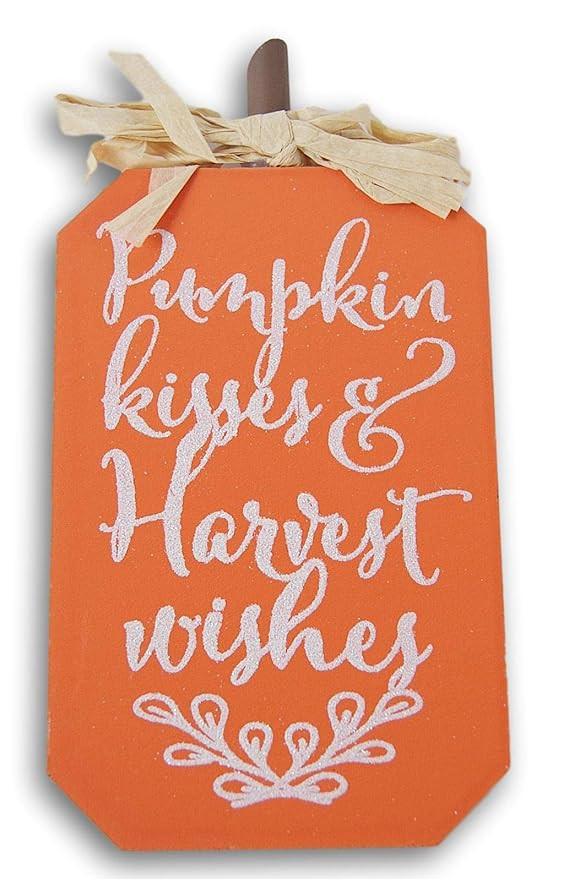 Fantastic Fall Miniature Autumn Wooden Decor Sign - ''Pumpkin Kisses and Harvest Wishes'' - 3.5 x... | Amazon (US)