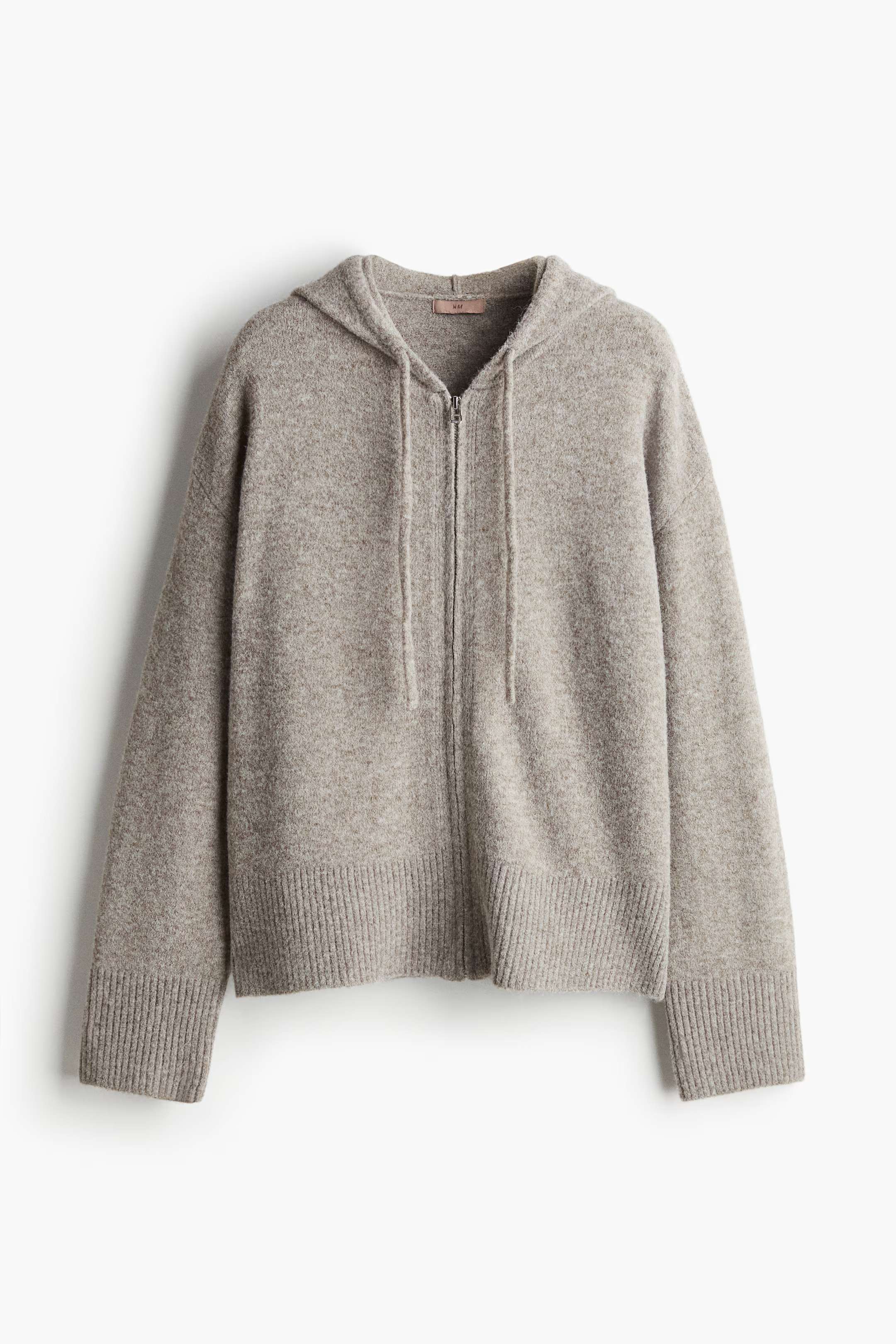 Knitted zip-through hoodie | H&M (UK, MY, IN, SG, PH, TW, HK)