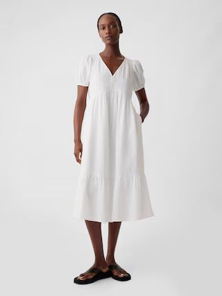 Crinkle Gauze Midi Dress | Gap (US)