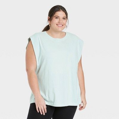 Women's Exaggerated Shoulder Tank Top - A New Day™ | Target