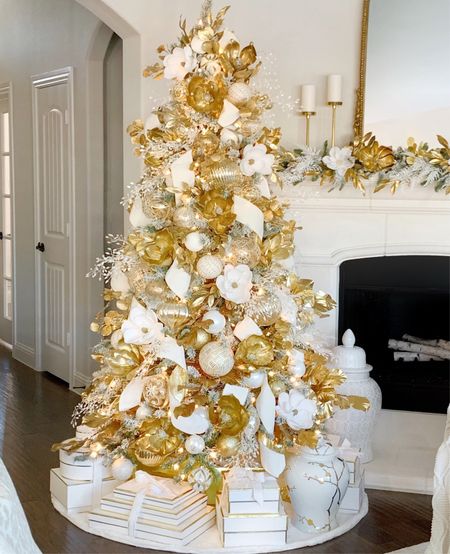 Walmart Christmas tree ✨ white and gold Christmas decor 

#LTKsalealert #LTKhome #LTKHoliday