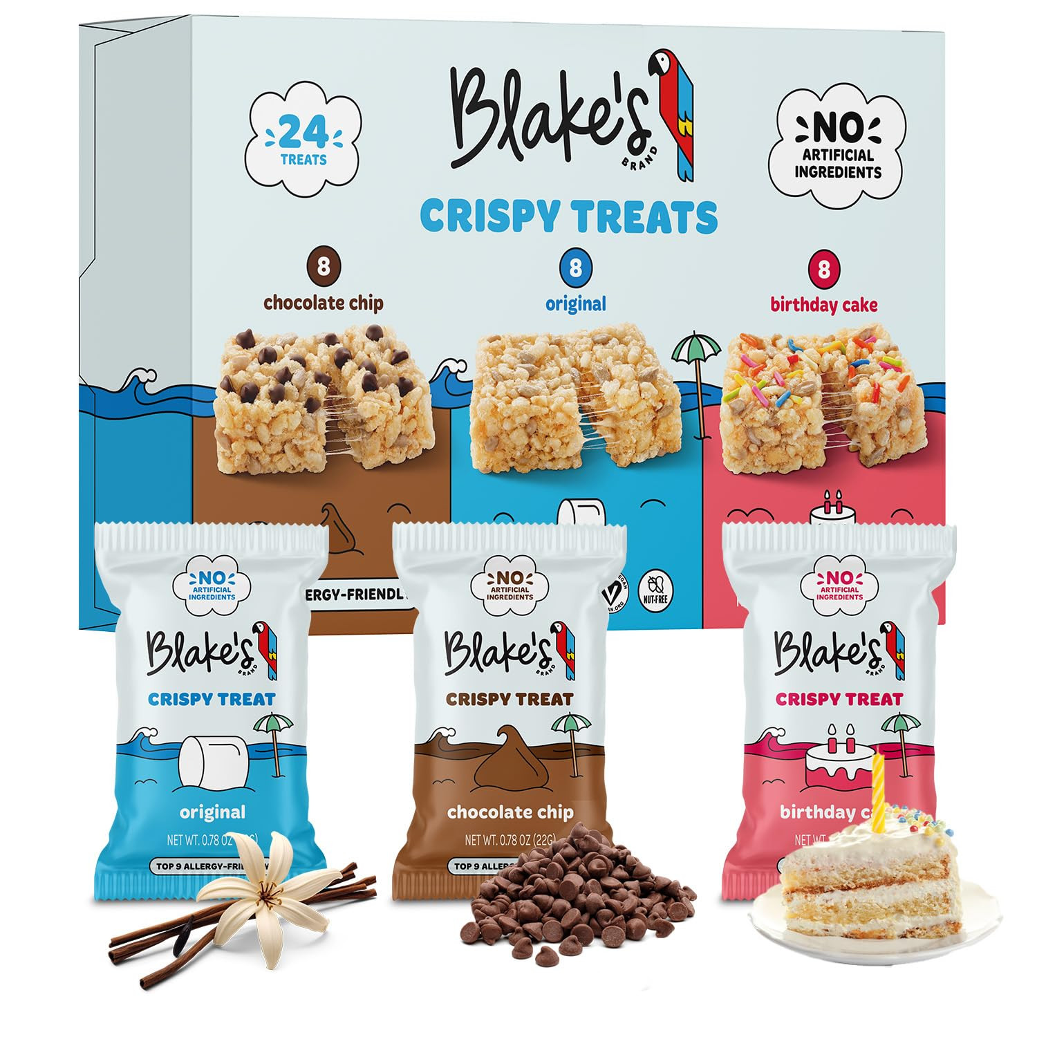 Blake’s Seed Based Crispy Treats – Variety Pack (24 Count), Vegan, Gluten Free, Nut Free & Da... | Amazon (US)