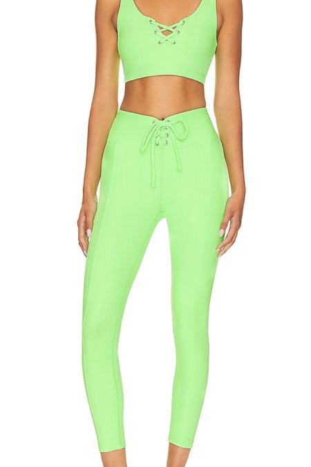 Workout outfit, women’s workout clothes, leggings and sports bra, workout set, fitness fashion, neon green leggings, ribbed fabric, athletic clothes

#LTKstyletip #LTKFind #LTKfit