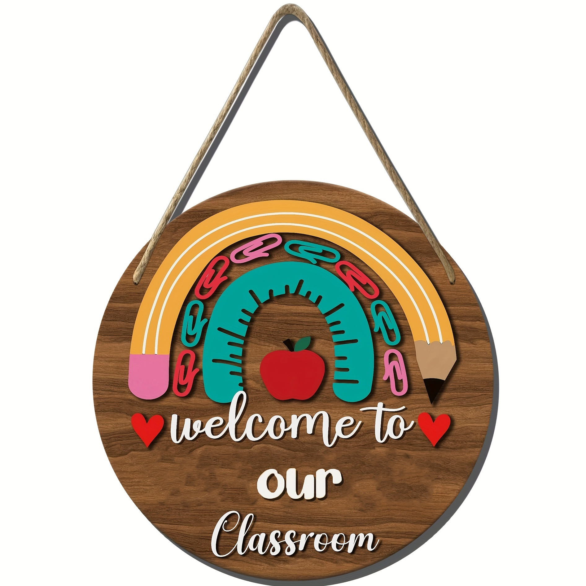 Wood Welcome Classroom. Rainbow Hanging Logo Classroom - Temu | Temu Affiliate Program
