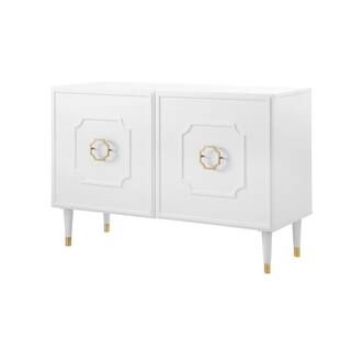 Keao White 2-Doors Sideboard With Adjustable Shelves | The Home Depot