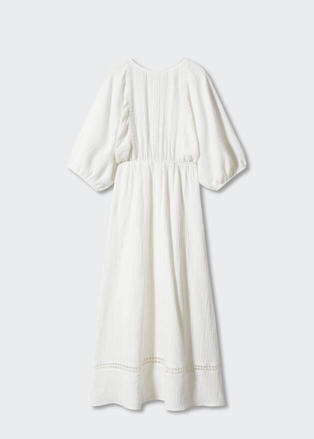 Cotton dress with rear bow -  Women | Mango United Kingdom | MANGO (UK)