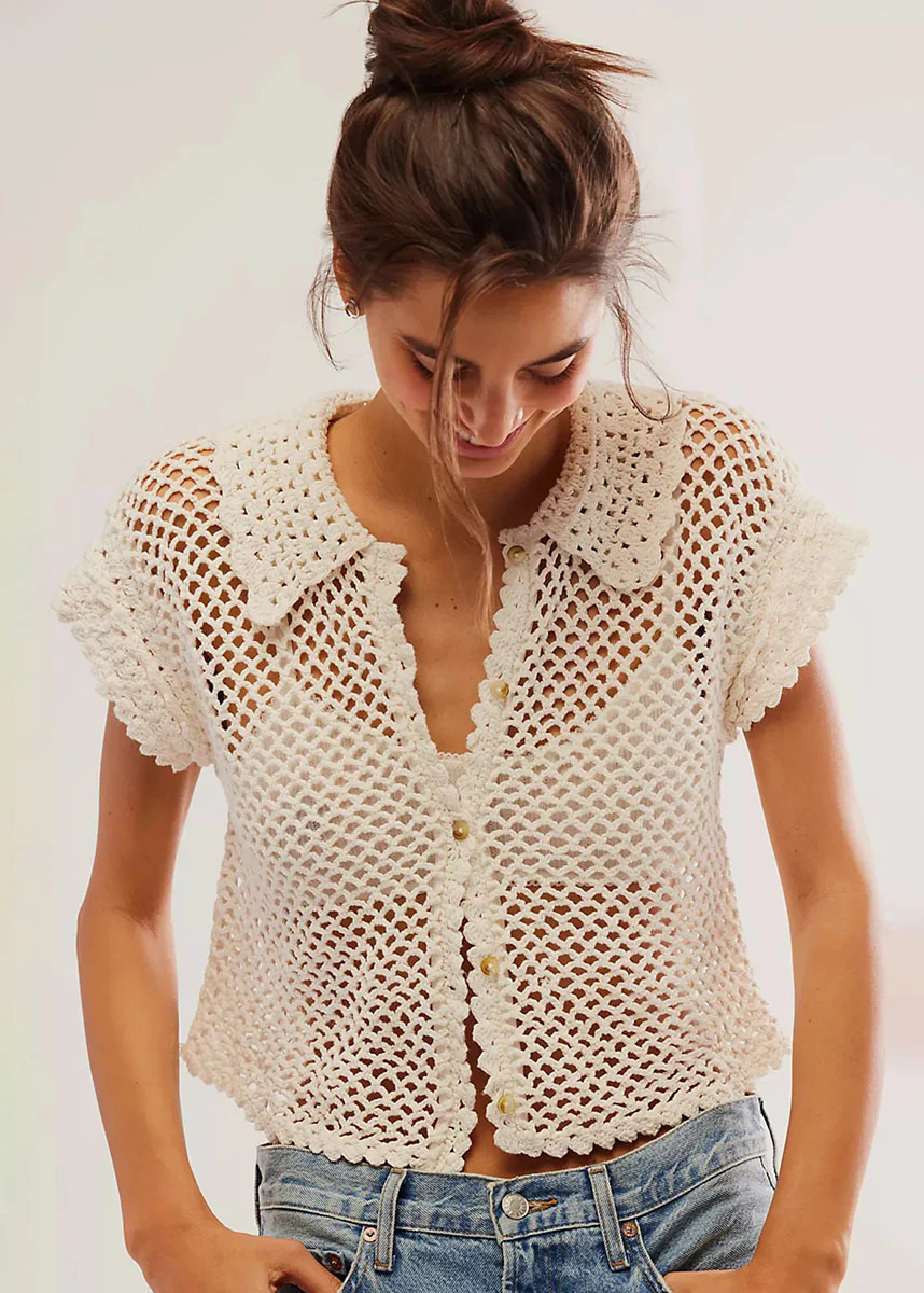 Lily Crochet Top - Coconut Milk S | Alice & Wonder