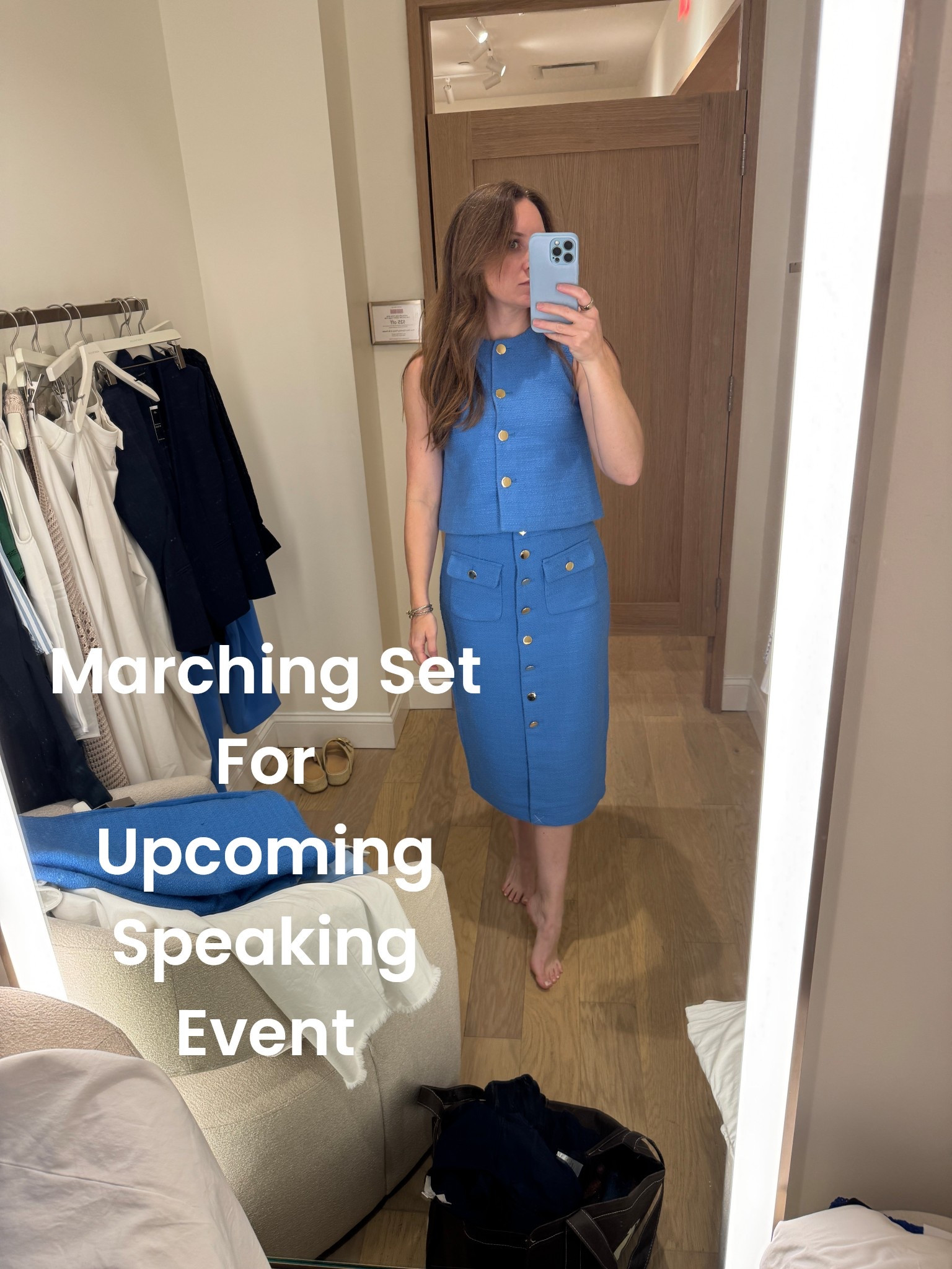 This blue is so good! I’m wearing this marching skirt and top set for an upcoming speaking event. I’m 5’5” and usually wear xs/s. Wearing a 2P in the skirt and top. I’m not usually a petite but the length hit right for this outfit 

#LTKSummerEdit #LTKSeasonal