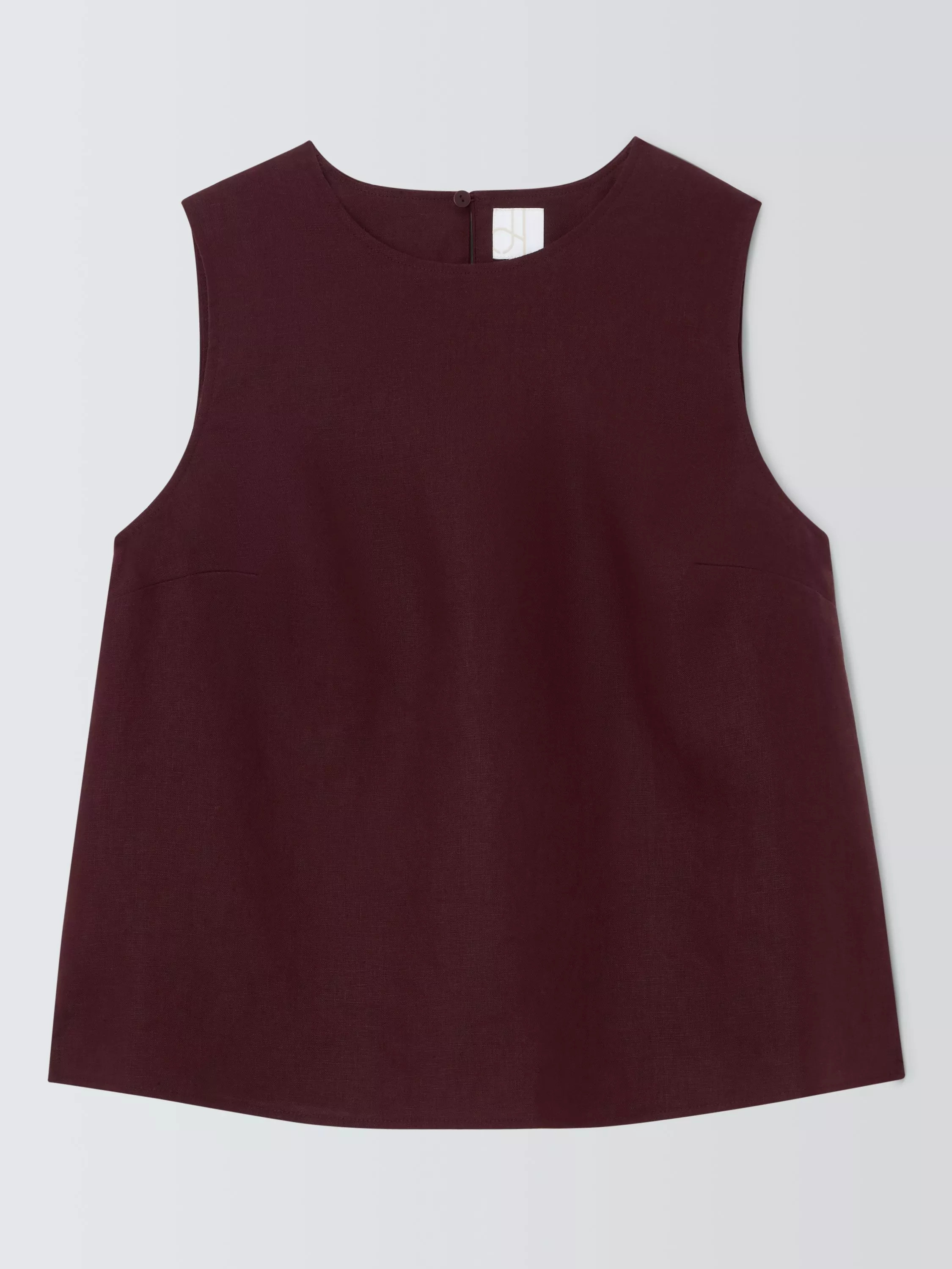 John LewisPure Linen Shell Top, Decadent Chocolate | John Lewis (UK)