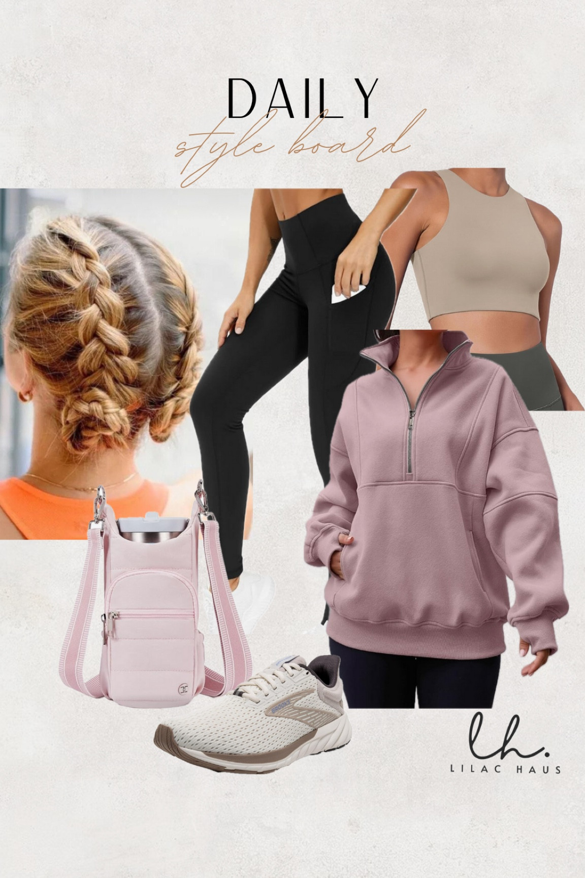 Daily Style Board: cute gym fit from Amazon  I don’t know where this water bottle crossbody purse has been all my life! 

#LTKFitness #LTKActive #LTKFindsUnder50