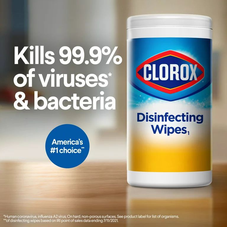 Clorox Bleach-Free Disinfecting and Cleaning Wipes, Crisp Lemon, 75 Count - Walmart.com | Walmart (US)