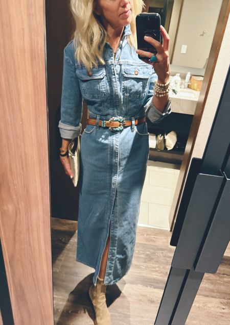 Night out in Nashville! Dress is so cute with a cowgirl belt and from Target. TTS. Pair with boots! 





Nashville outfit
Denim long dress
Western outfit 

#LTKover40 #LTKsalealert #LTKtravel