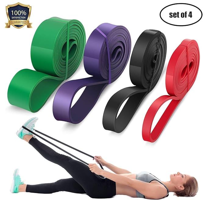 LEEKEY Resistance Band Set, Pull Up Assist Bands - Stretch Resistance Band - Mobility Band - Powe... | Amazon (US)