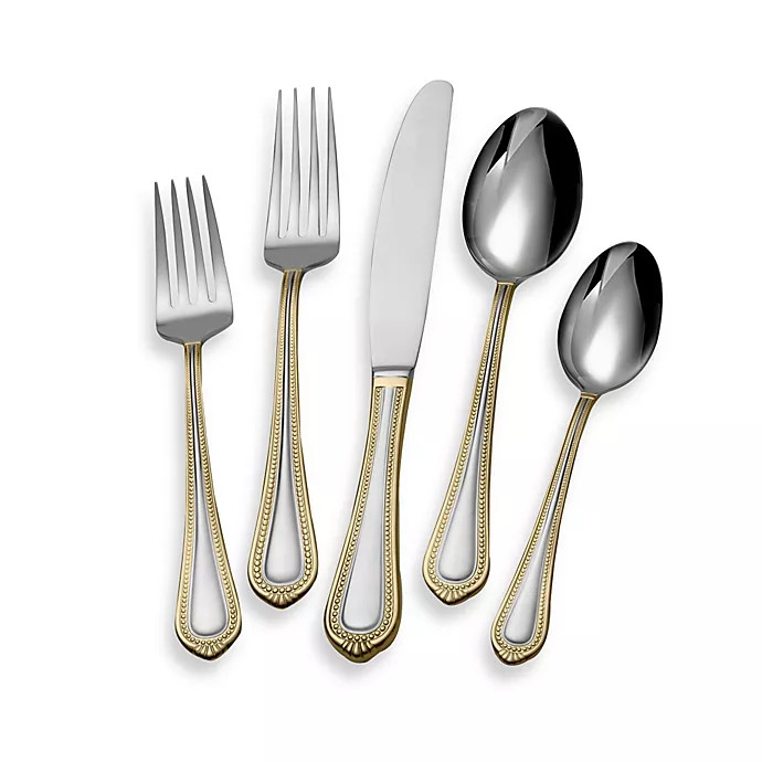 Mikasa® Regent Bead Gold 65-Piece Flatware Set | Bed Bath & Beyond | Bed Bath & Beyond