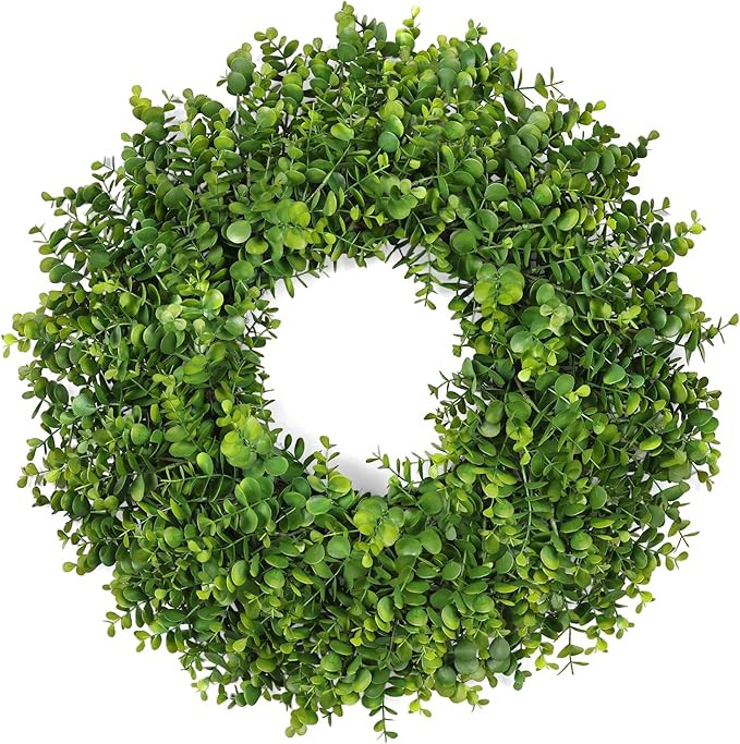 26 Inch Large Greenery Eucalyptus Boxwood Wreaths Artificial Easter Summer Spring Wreaths for Fro... | Amazon (US)