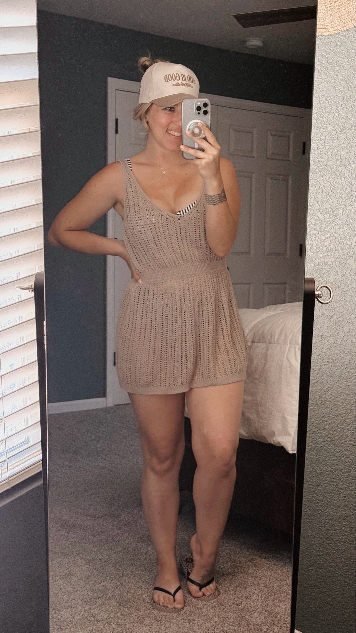 Pool day fit check 🫶🏻 crochet knit + a good hat = done! 
Coverup + two piece is from SHEIN so not only is it cute but affordable too and thats a win!

#shein #swim #coverup #ltksummer #ltkbudget #budgetstyle

#LTKootd #LTKSaleAlert #LTKSwim