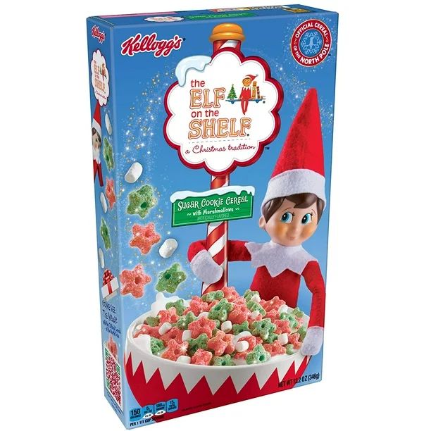 Kelloggs Elf on the Shelf Sugar Cookie Cereal with Marshmallow 12.2 oz - Walmart.com | Walmart (US)